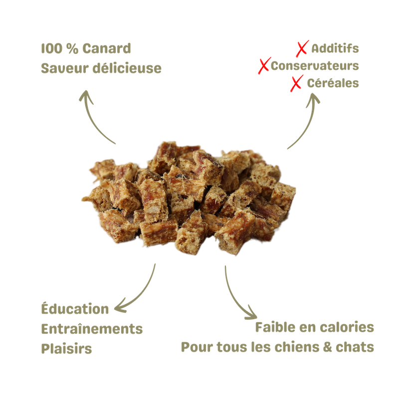 Friandise naturelle saine pour chien et chat délices de canard description