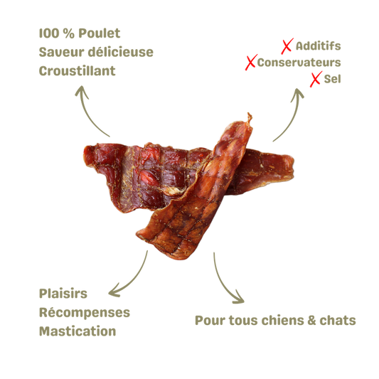 Friandise naturelle pour chien et chat filet de poulet description