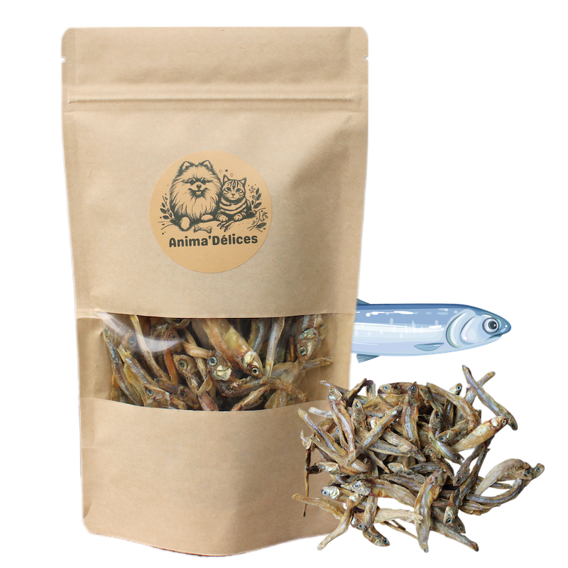 friandise naturelle pour chien et chat petit poisson sprat emballage
