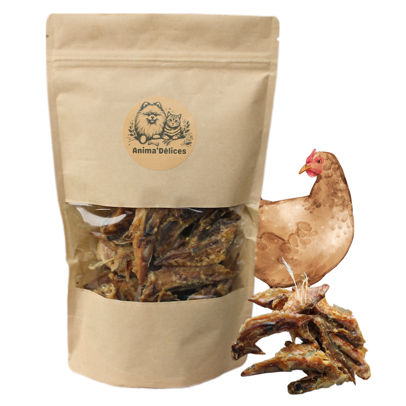 Friandise pour chien et chat ailes de poulet naturelle saine dans son emballage